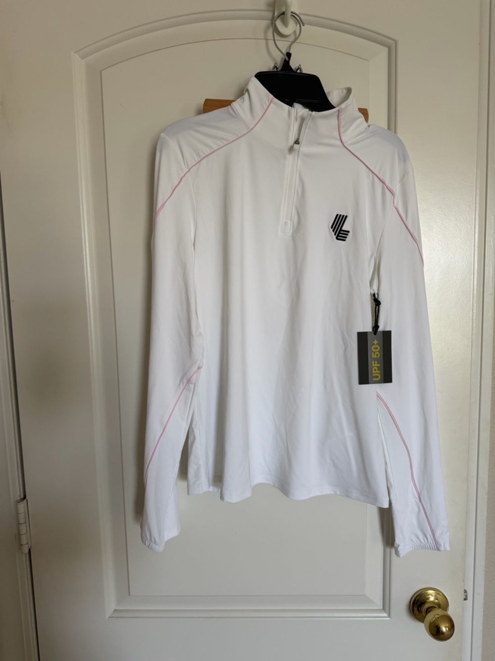 NWT gfore women’s quarter zip pullover shirt golf white pink small